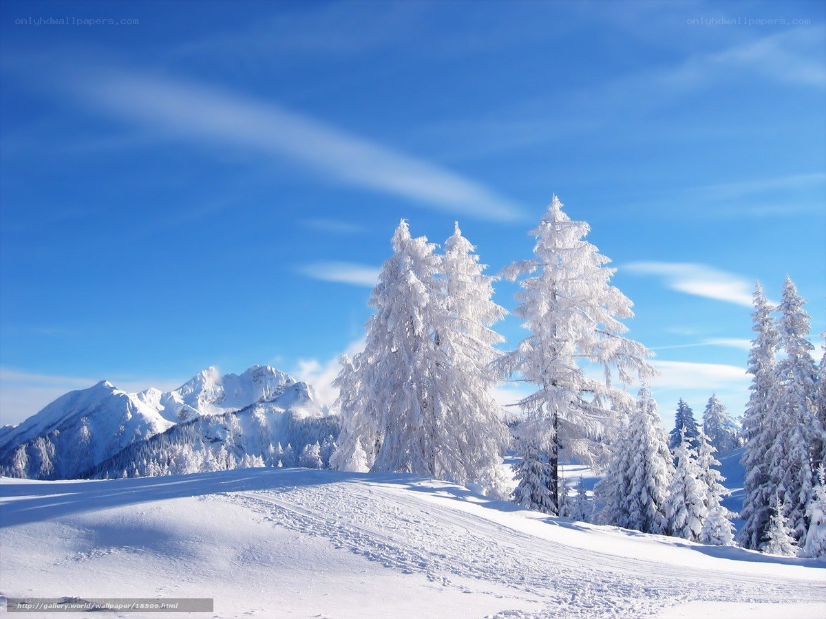 Snowy mountain landscape