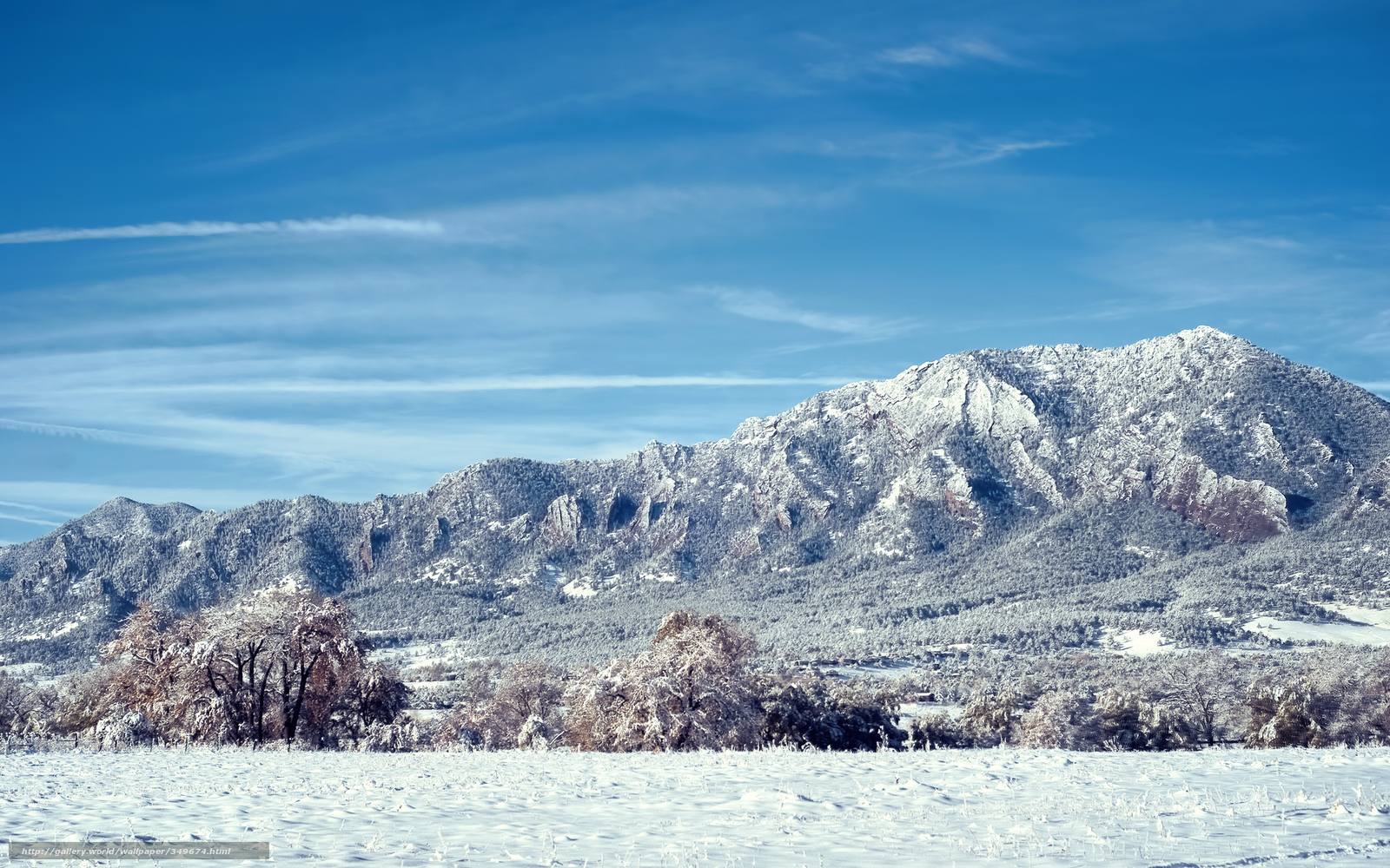 Snowy mountain landscape