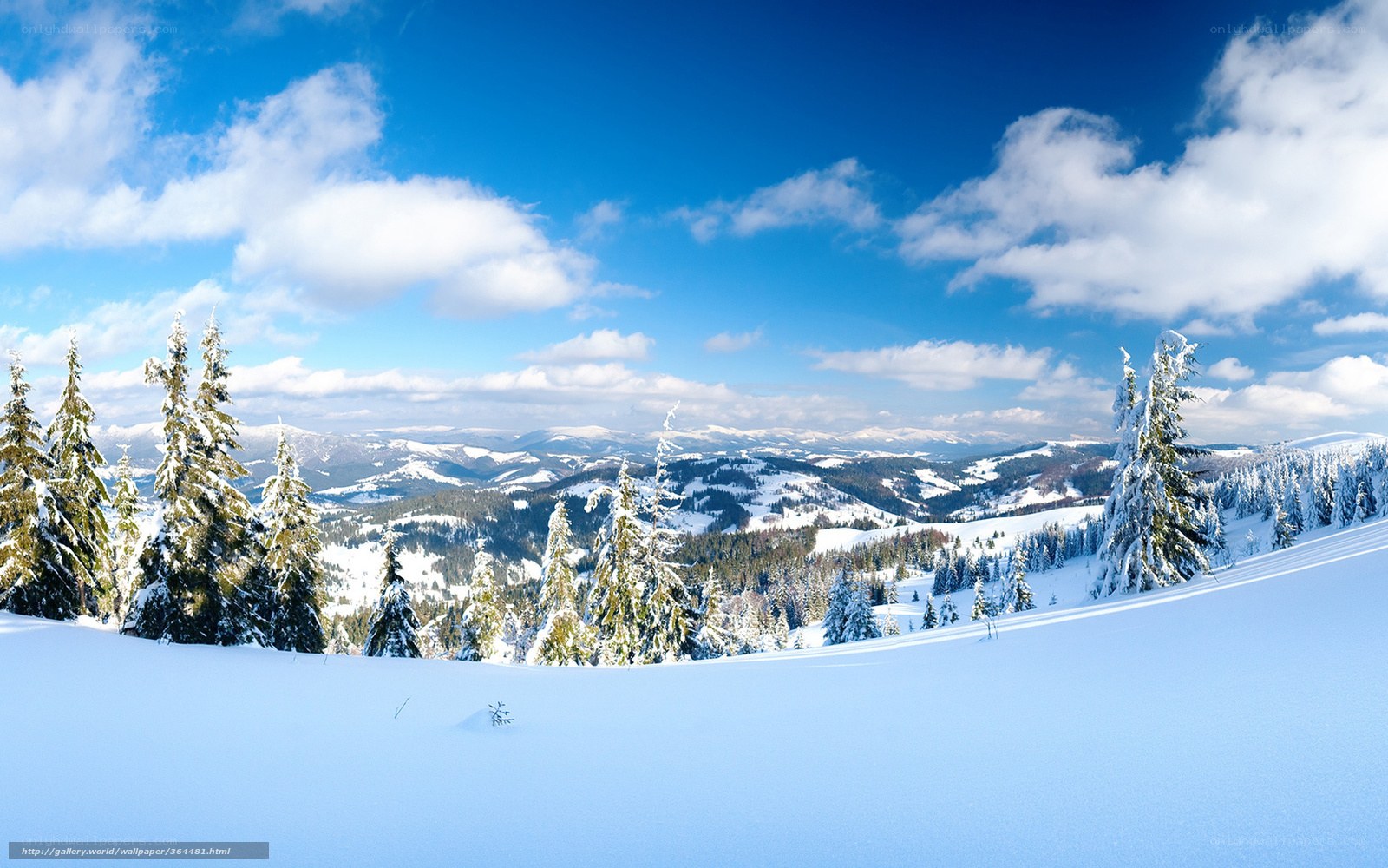 Snowy mountain landscape