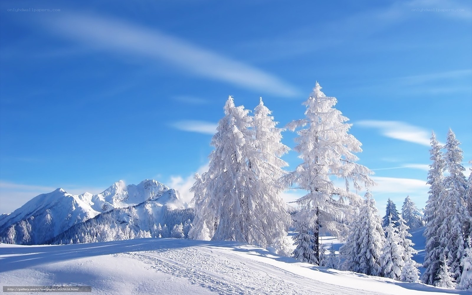 Snowy mountain landscape