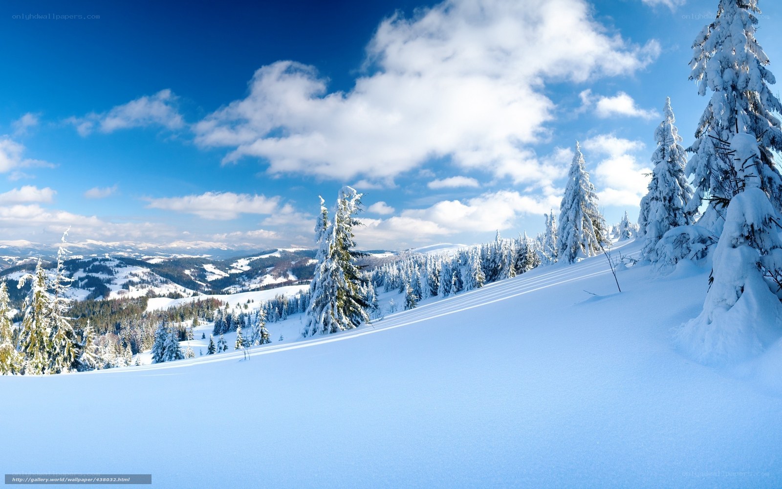 Snowy mountain landscape