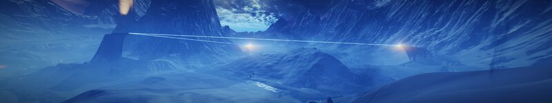 Snowy Mountain Landscape — Blue, Dramatic, Night, Digital Art, Mountains