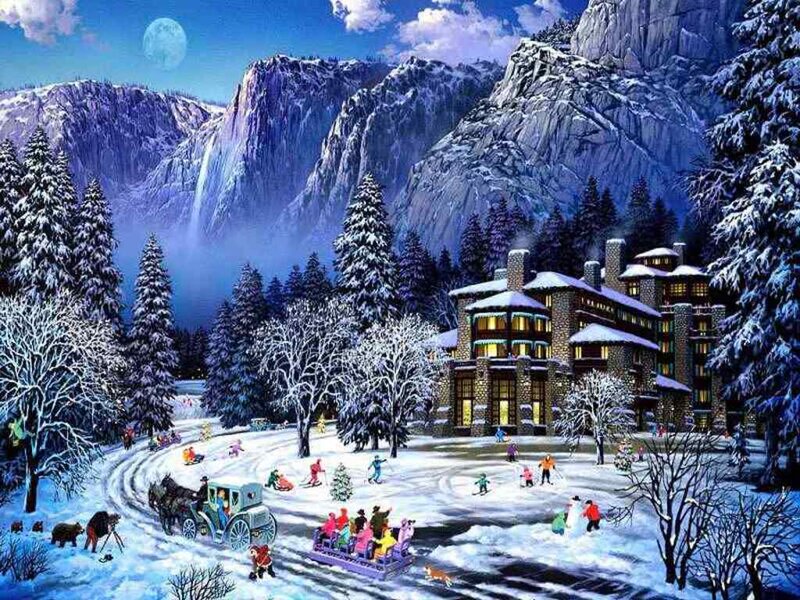 Snowy Mountain Lodge — Blue