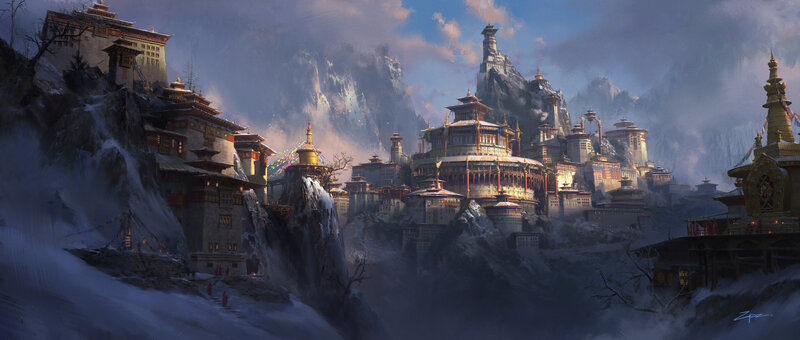 Snowy Mountain Monastery — Blue