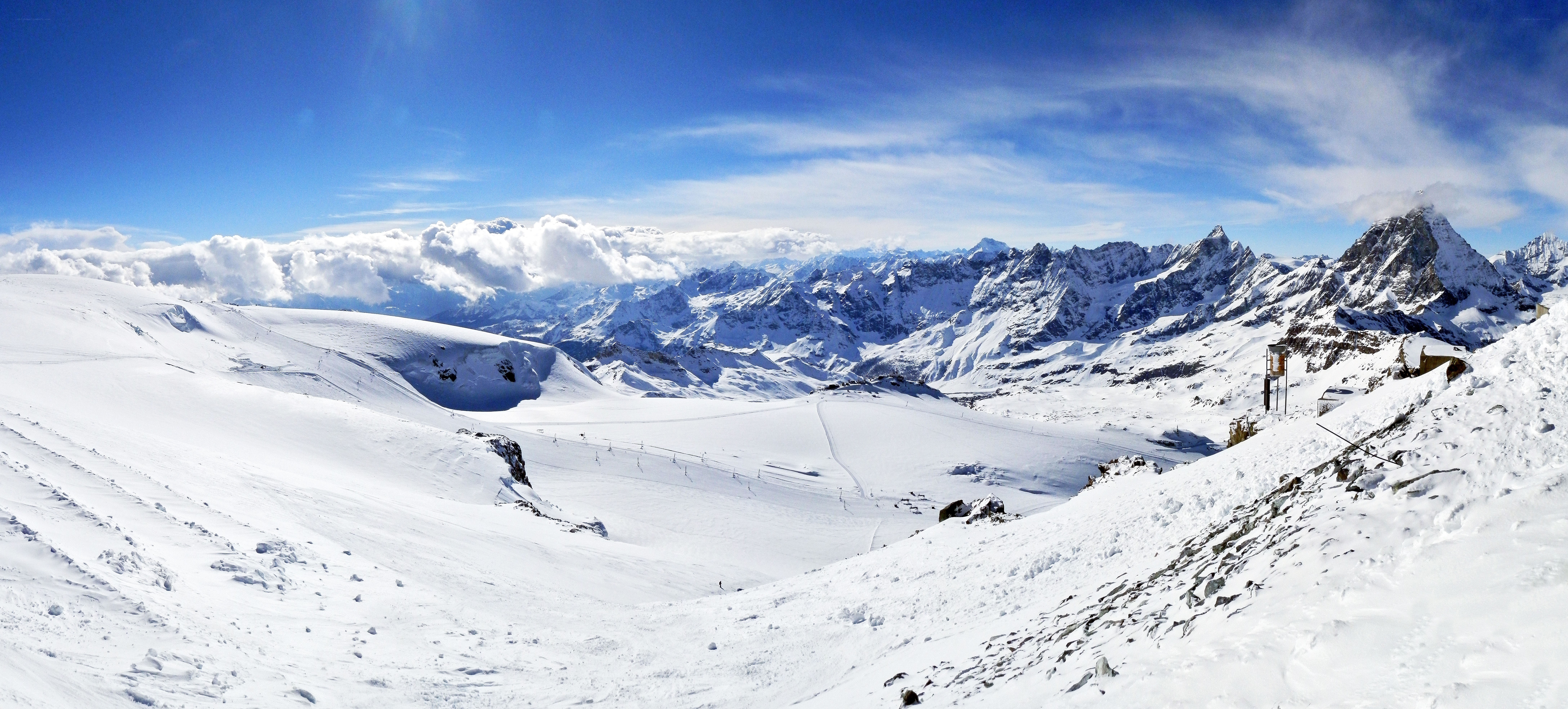 snowy mountain panorama