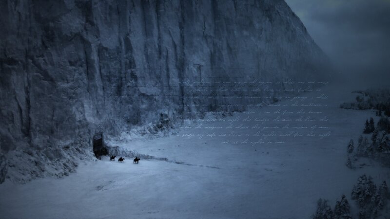 Snowy mountain passage