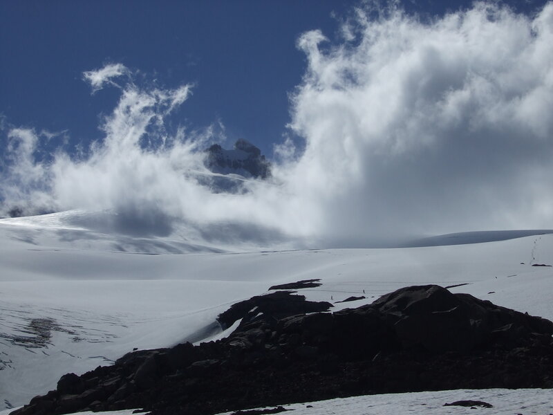 Snowy mountain peak
