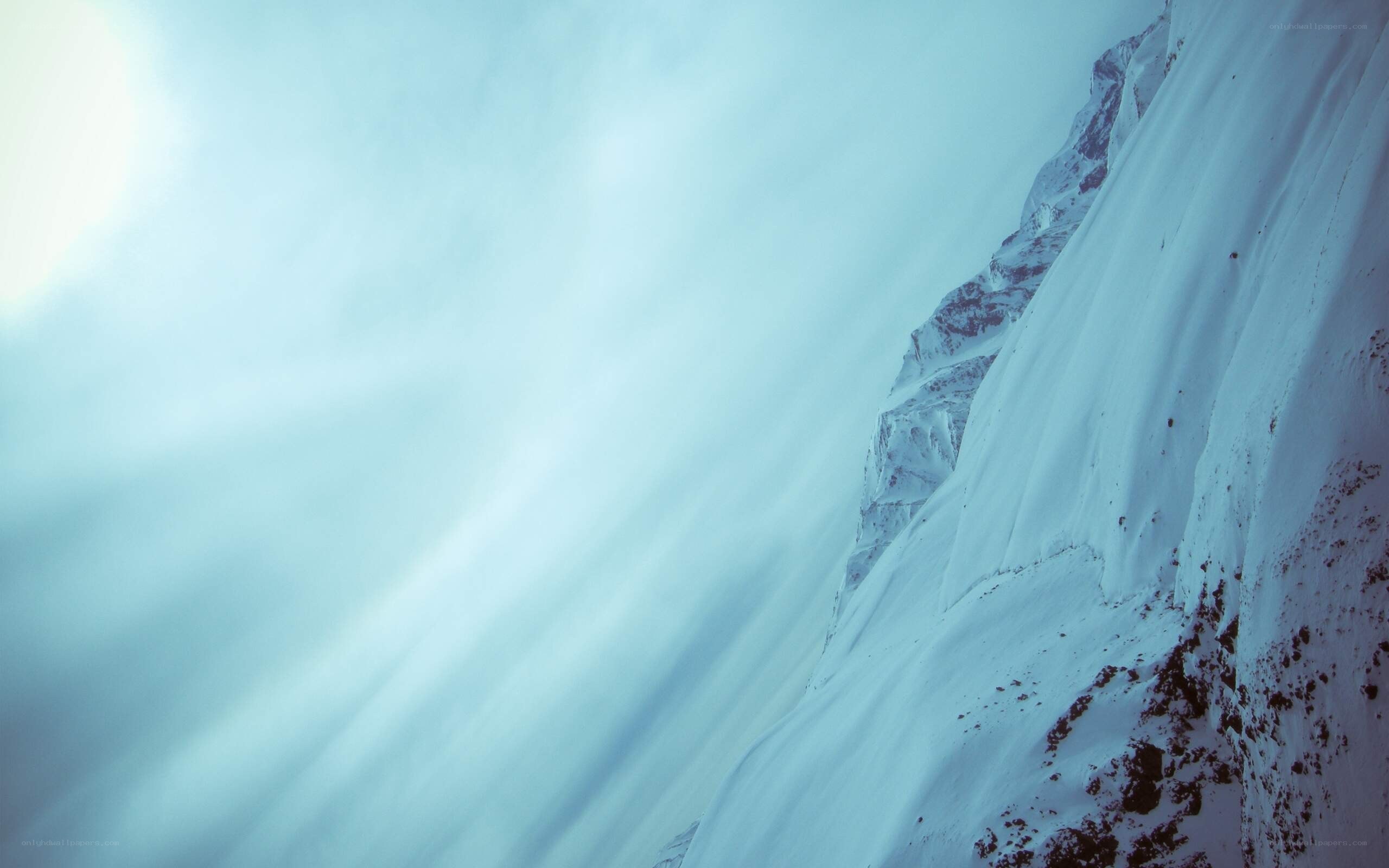Snowy mountain peak