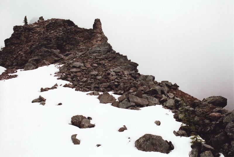 Snowy mountain peak