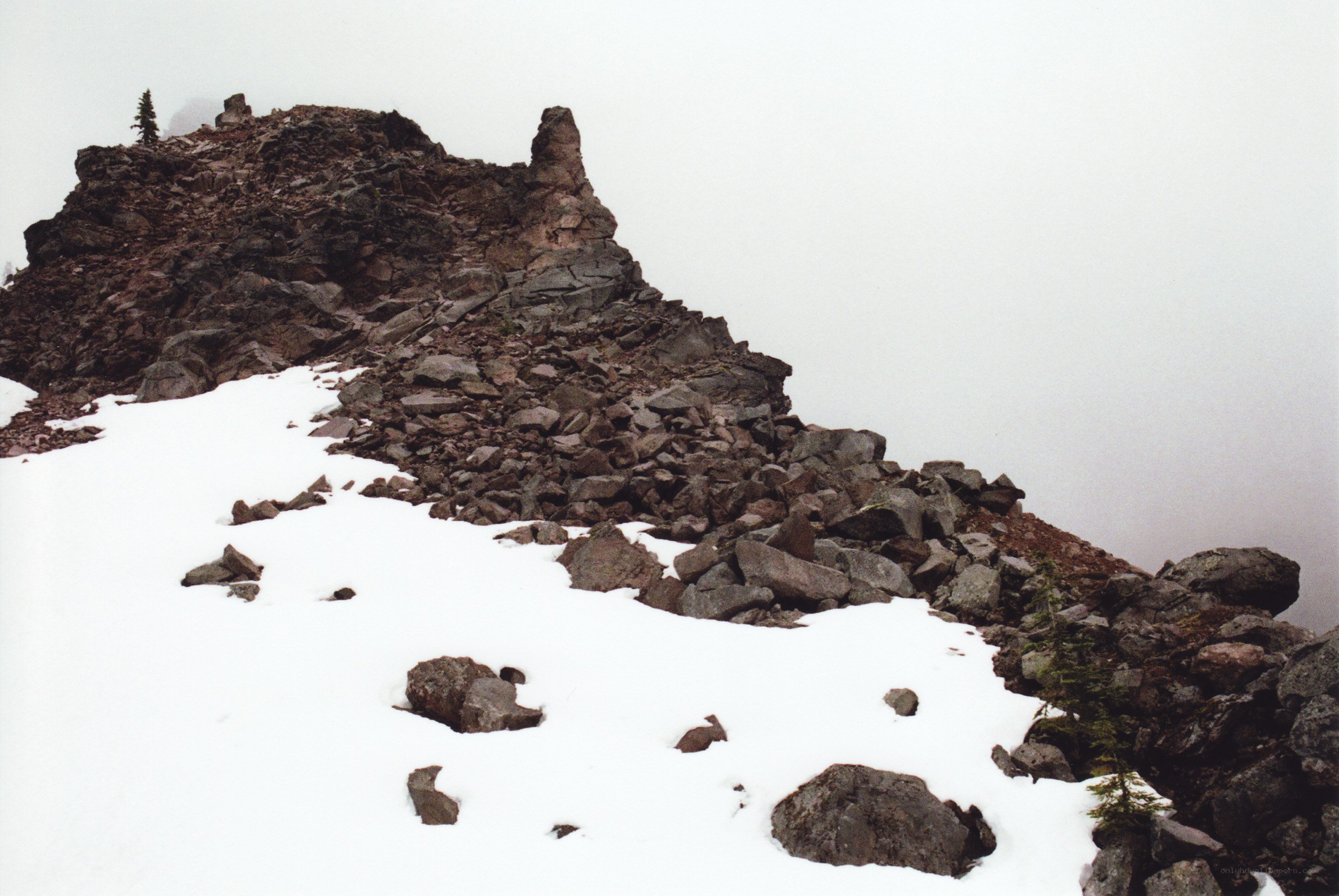 Snowy mountain peak