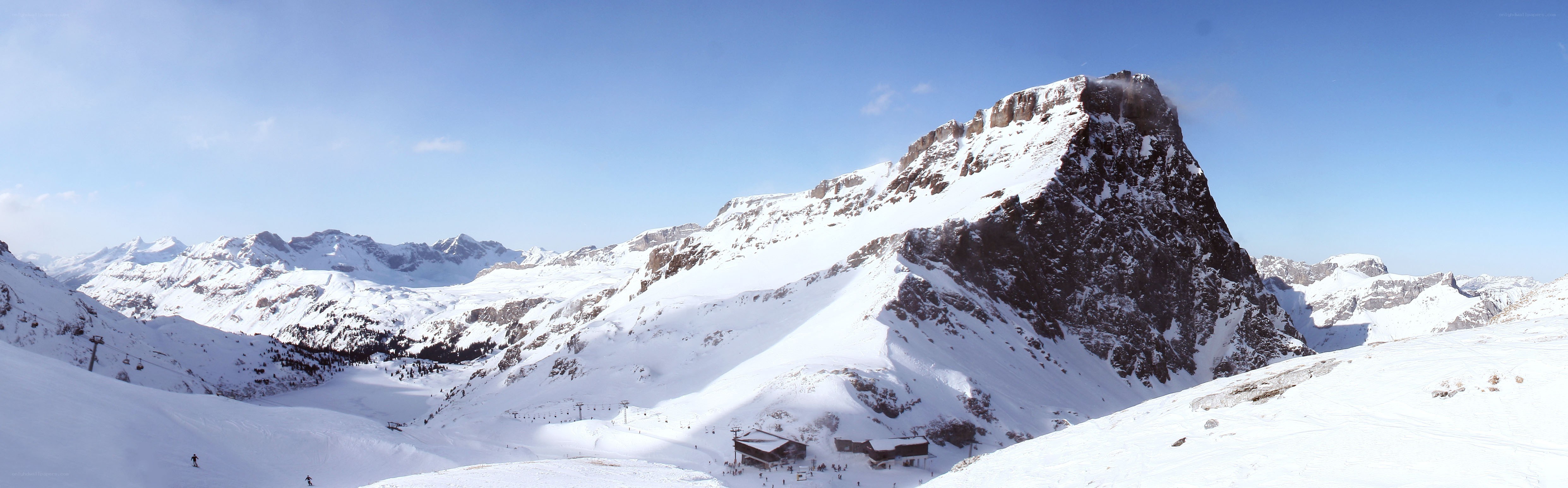 snowy mountain peak panorama