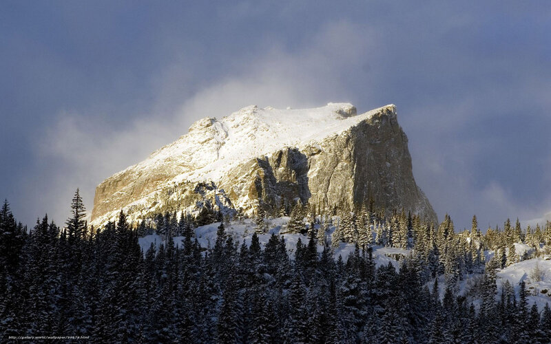 Snowy mountain peak