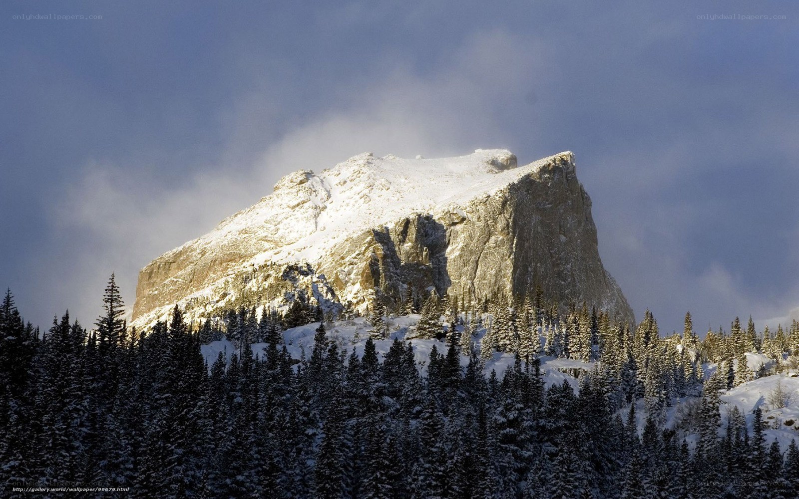 Snowy mountain peak