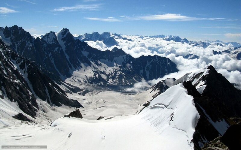 snowy mountain peaks