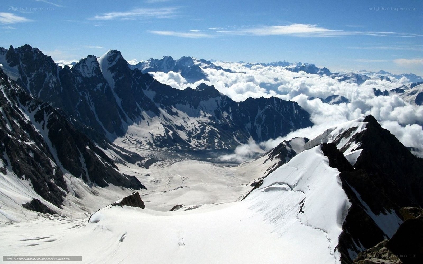 snowy mountain peaks