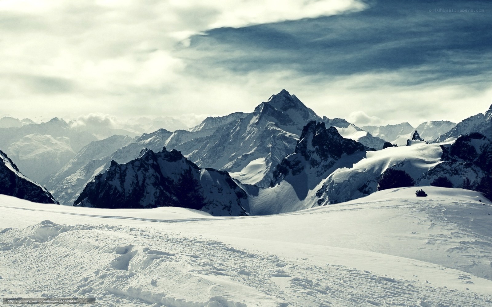 snowy mountain peaks