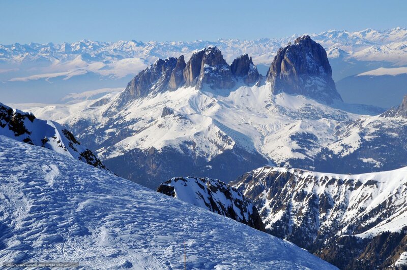 snowy mountain peaks