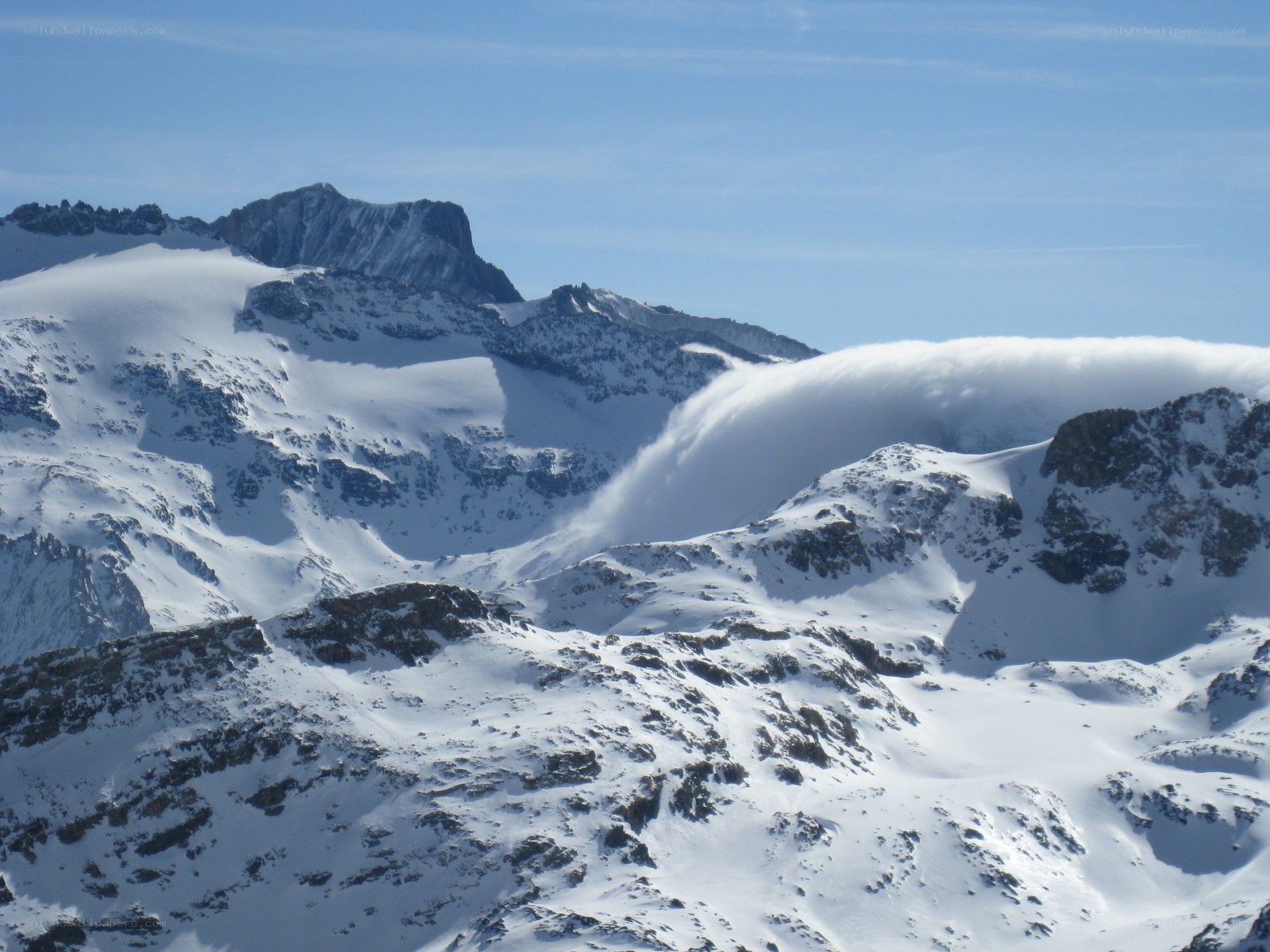 snowy mountain peaks