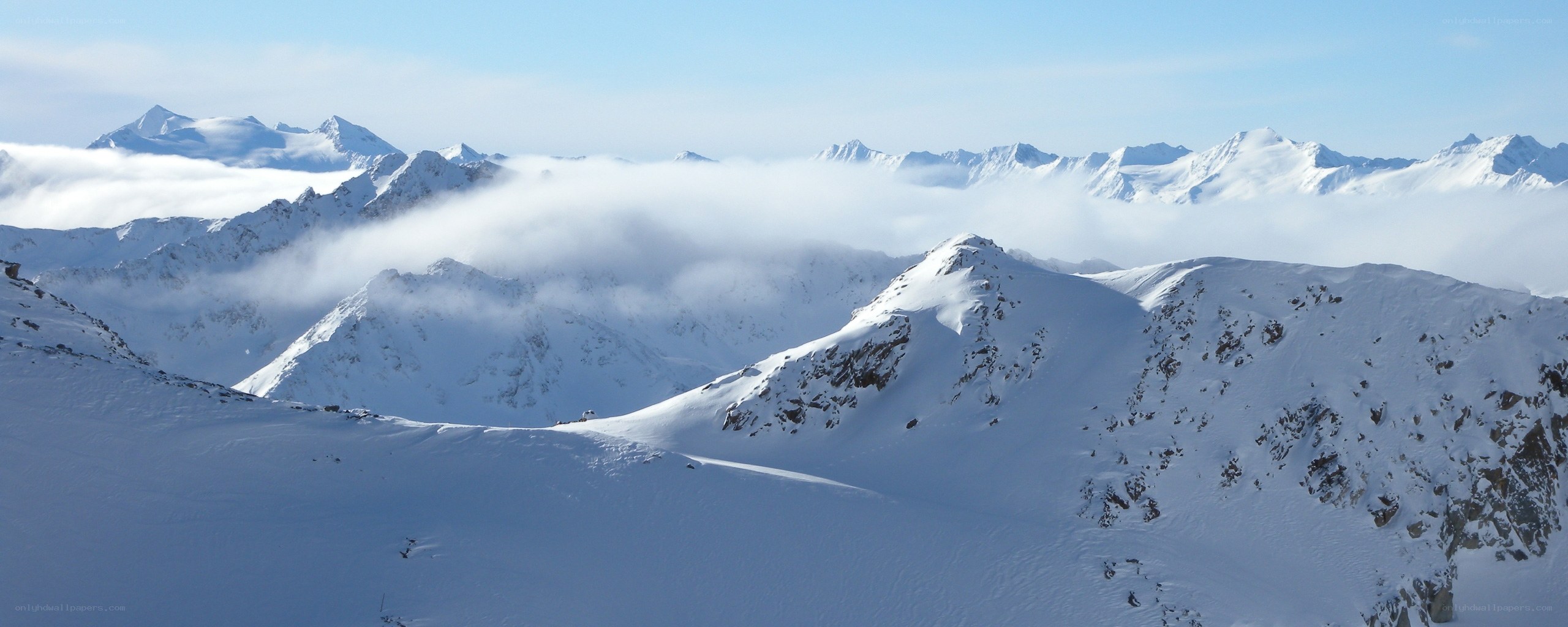 snowy mountain peaks