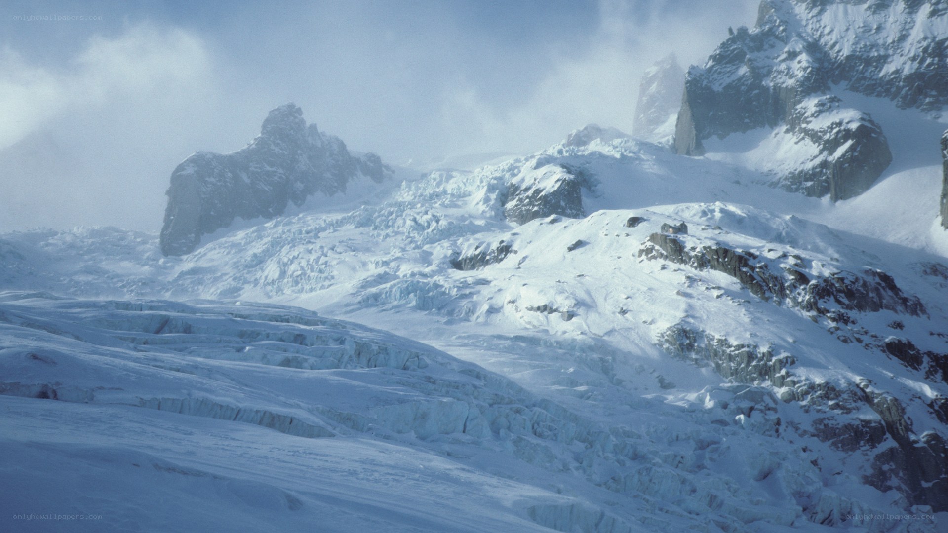 snowy mountain peaks