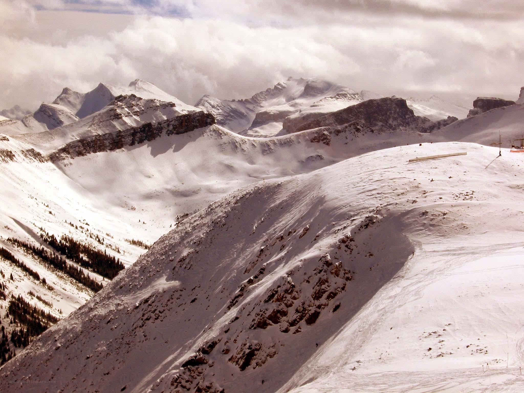 snowy mountain peaks