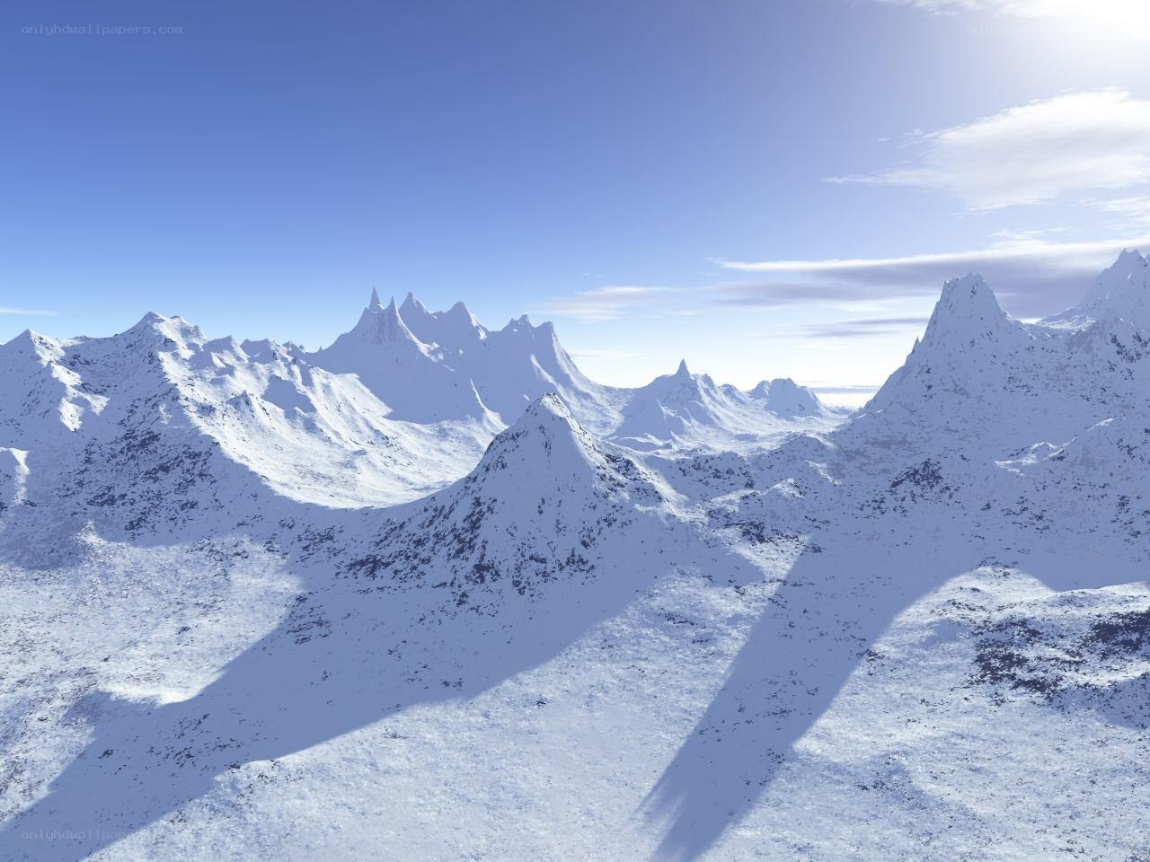 snowy mountain peaks