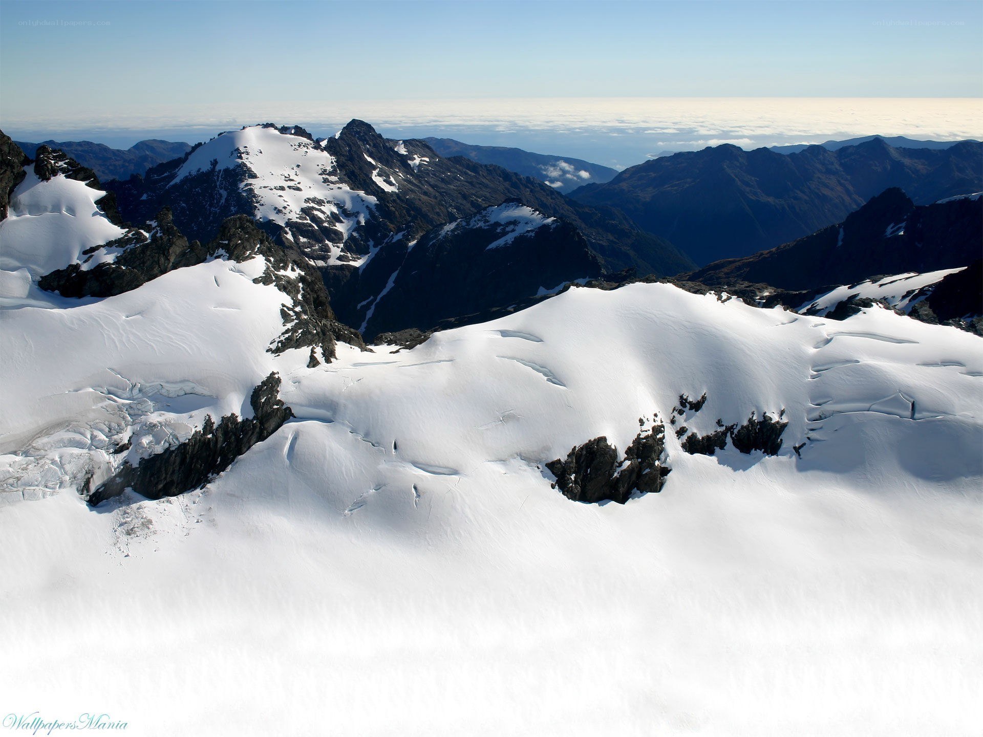 snowy mountain peaks