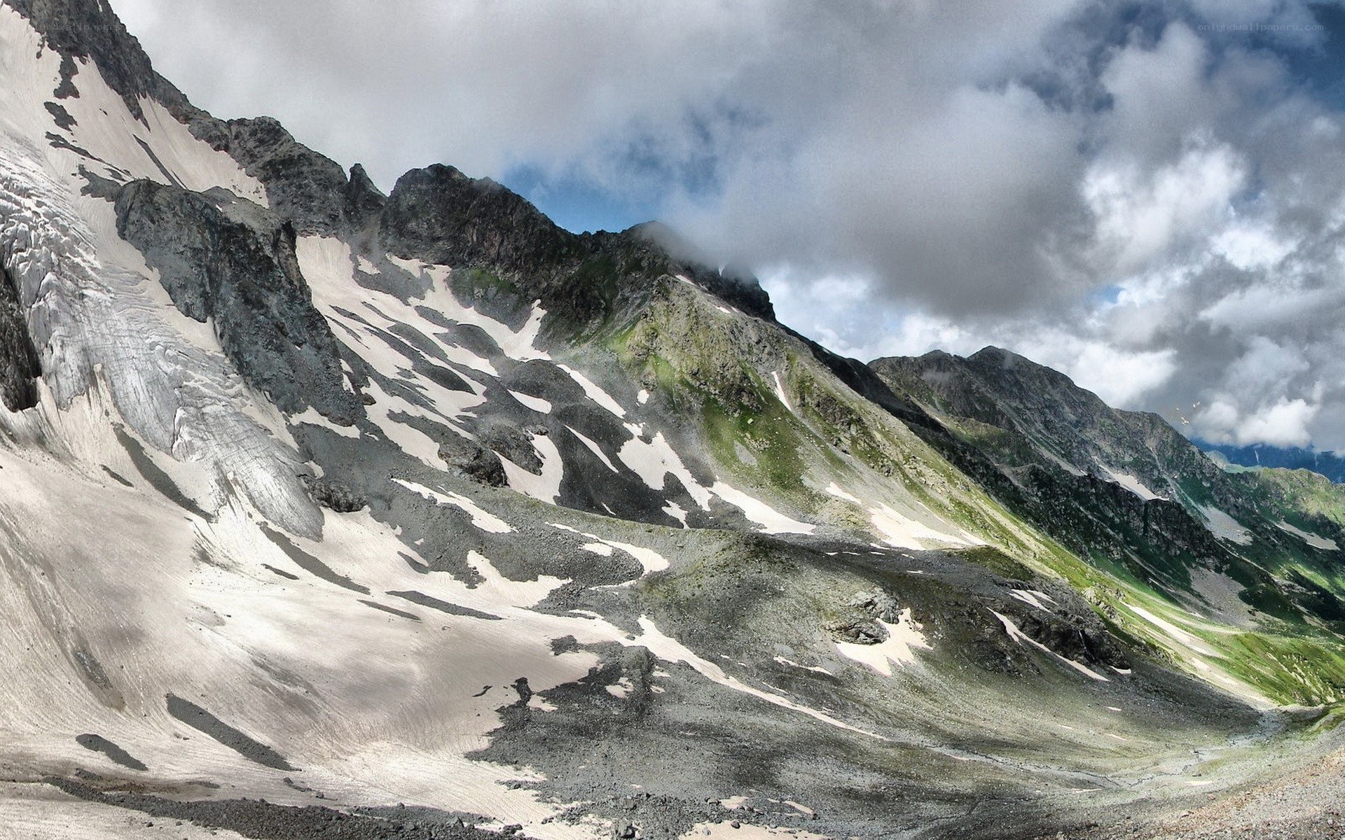 snowy mountain peaks