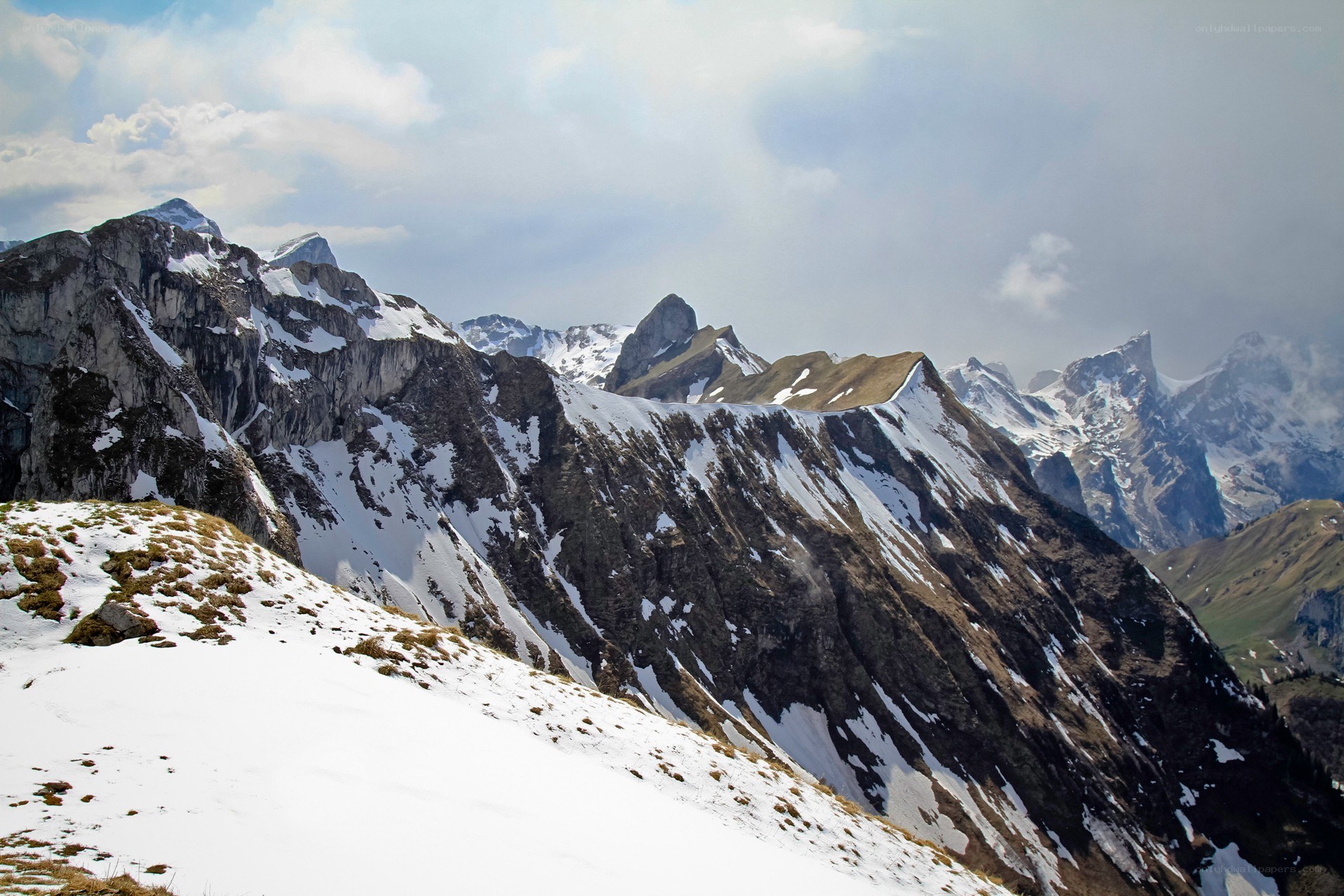 snowy mountain peaks