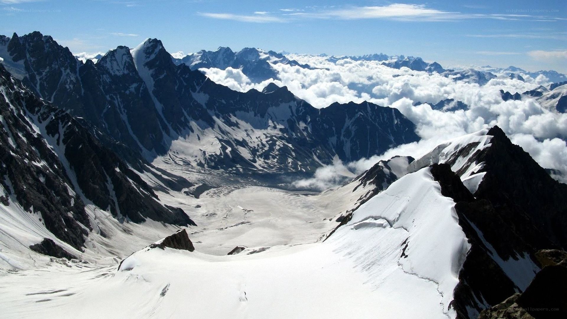 snowy mountain peaks