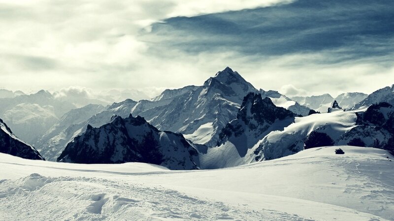snowy mountain peaks