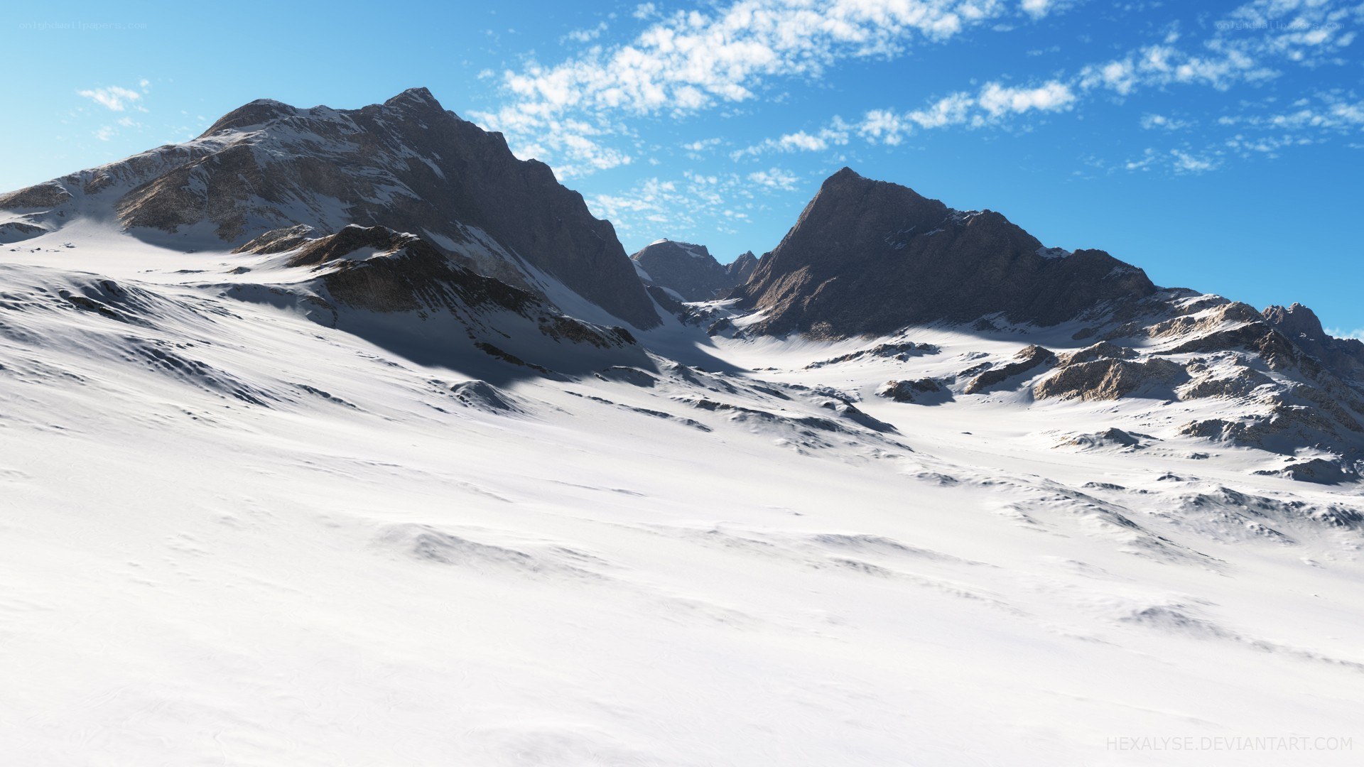 snowy mountain peaks