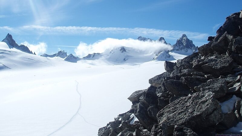 snowy mountain peaks