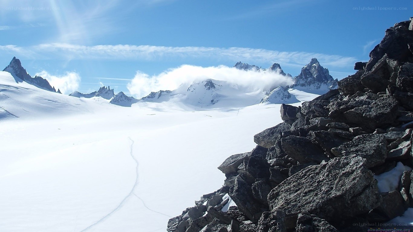 snowy mountain peaks