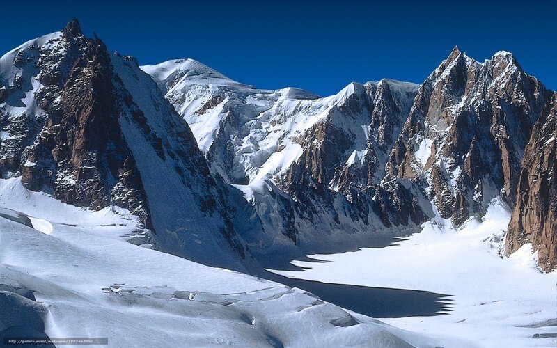 snowy mountain peaks