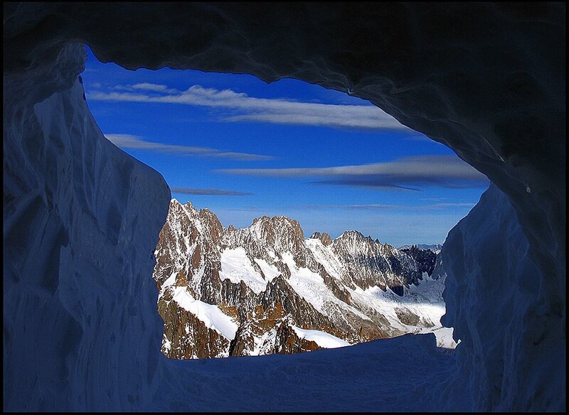 Snowy Mountain Peaks — Blue
