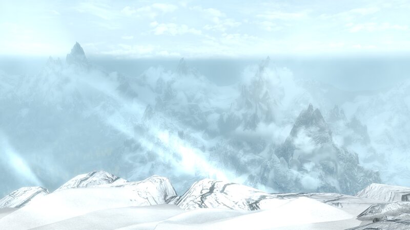 snowy mountain range