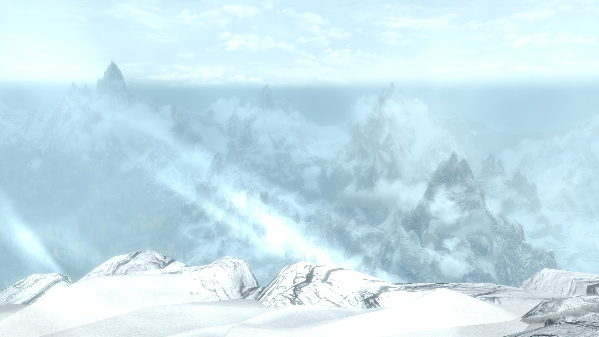 snowy mountain range