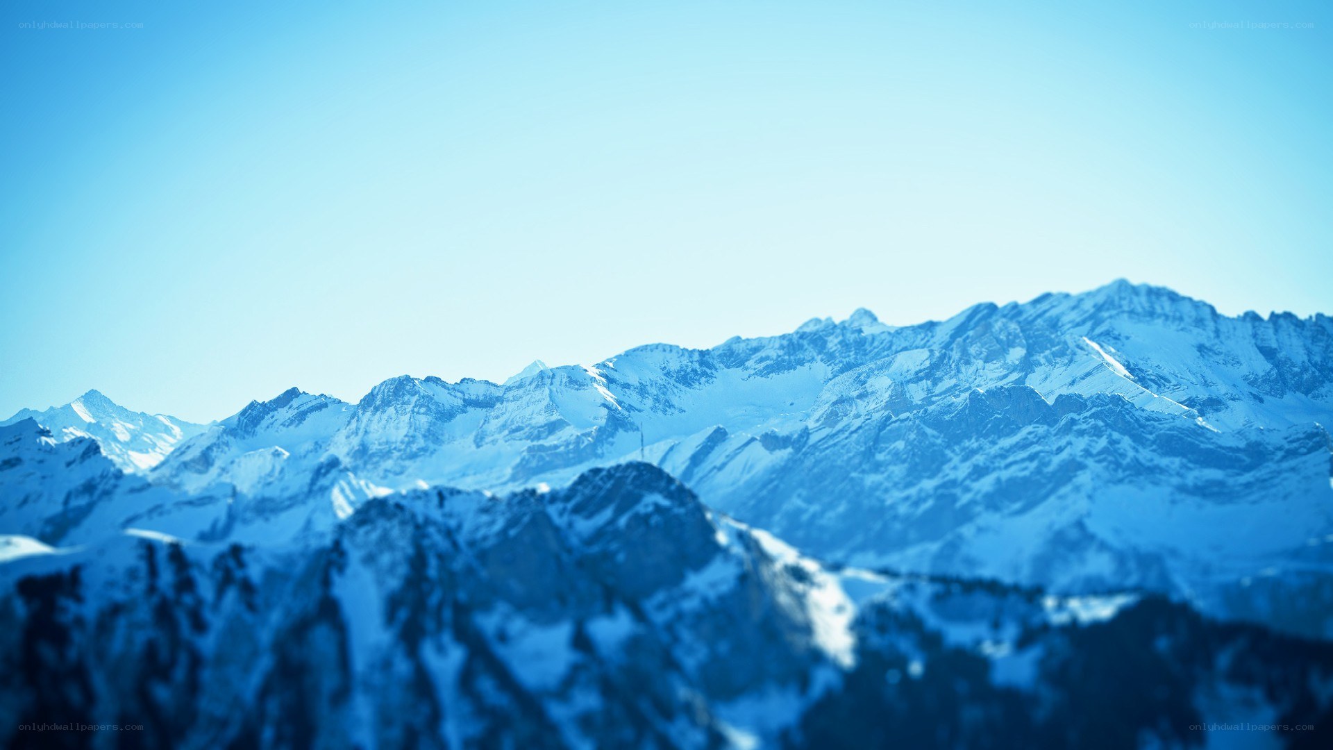snowy mountain range