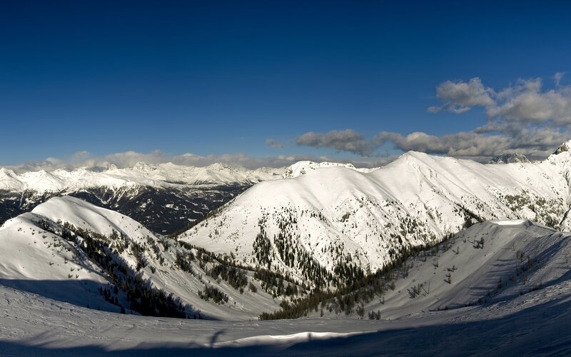 snowy mountain range landscape