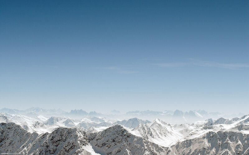 snowy mountain range