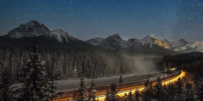 Snowy Mountain Road — Blue