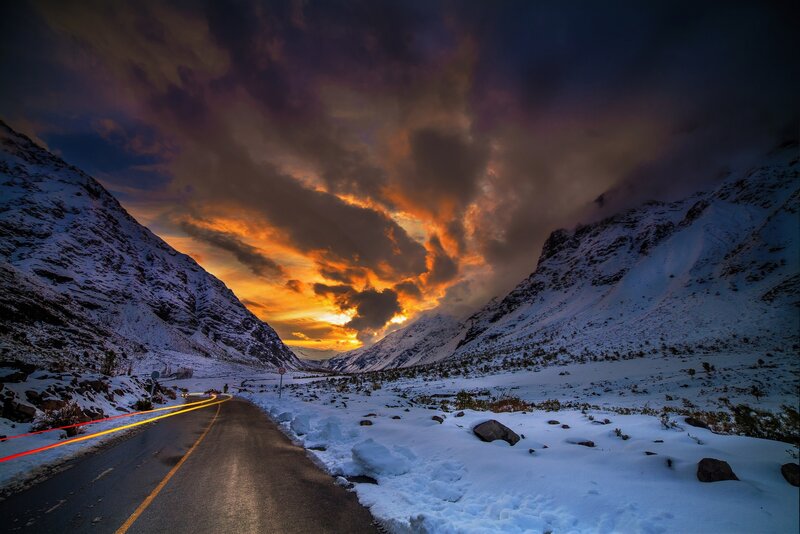 Snowy Mountain Road — Orange