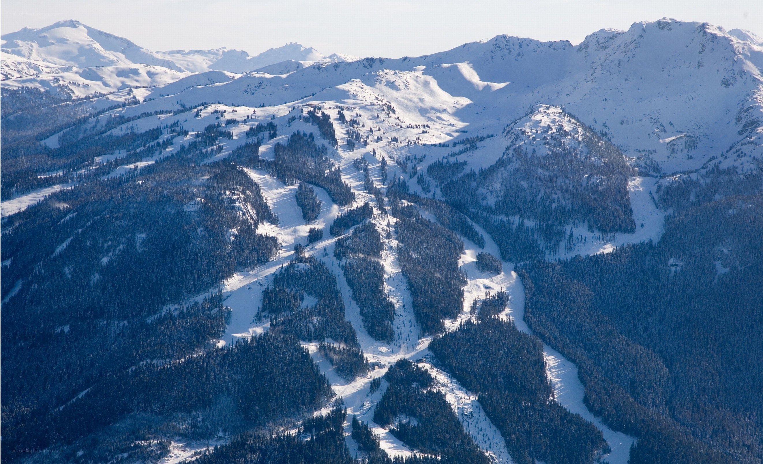 snowy mountain ski resort