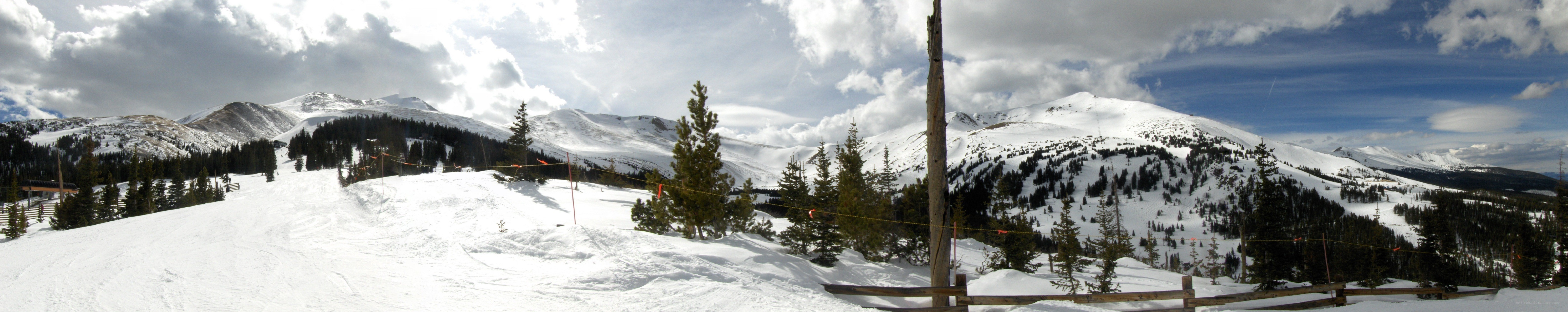 snowy mountain ski resort
