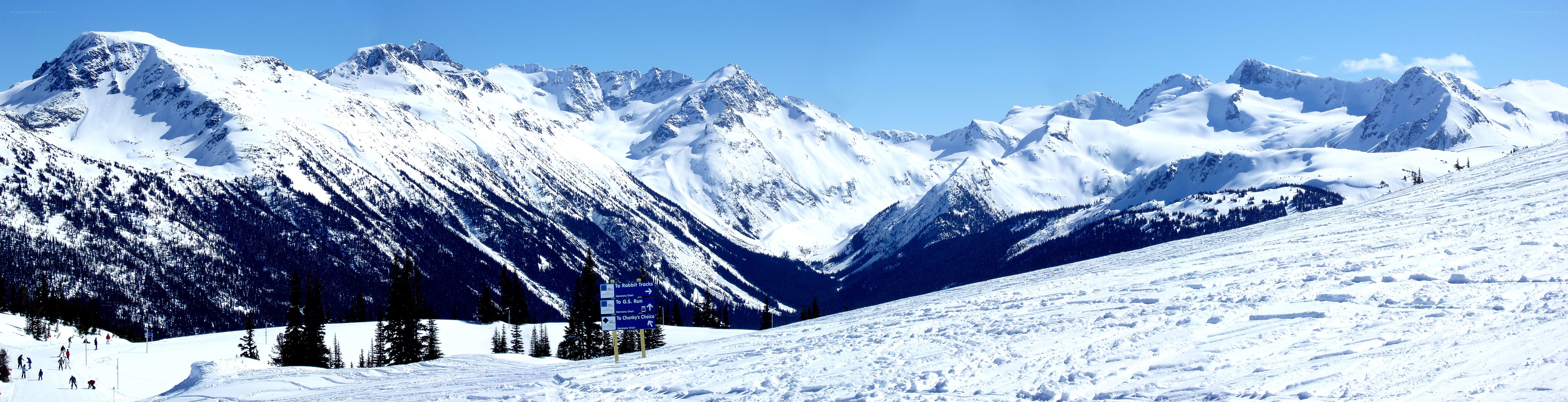 snowy mountain ski resort