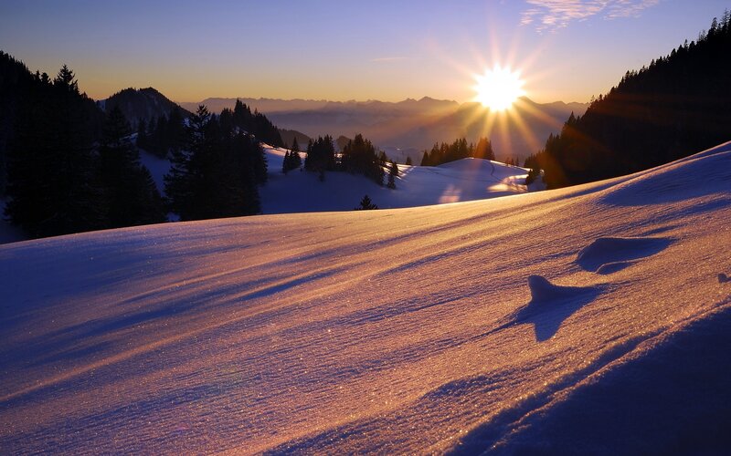 Snowy Mountain Slope — White, Serene