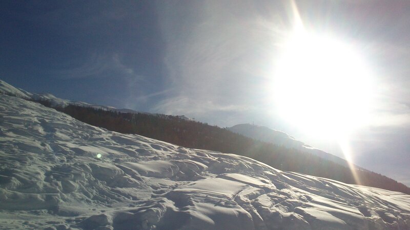 Snowy Mountain Slope — White
