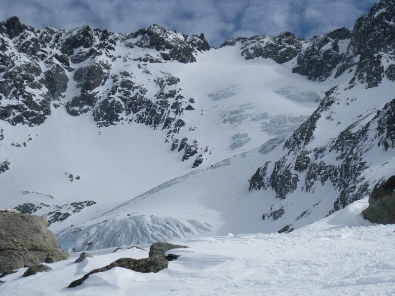 snowy mountain valley