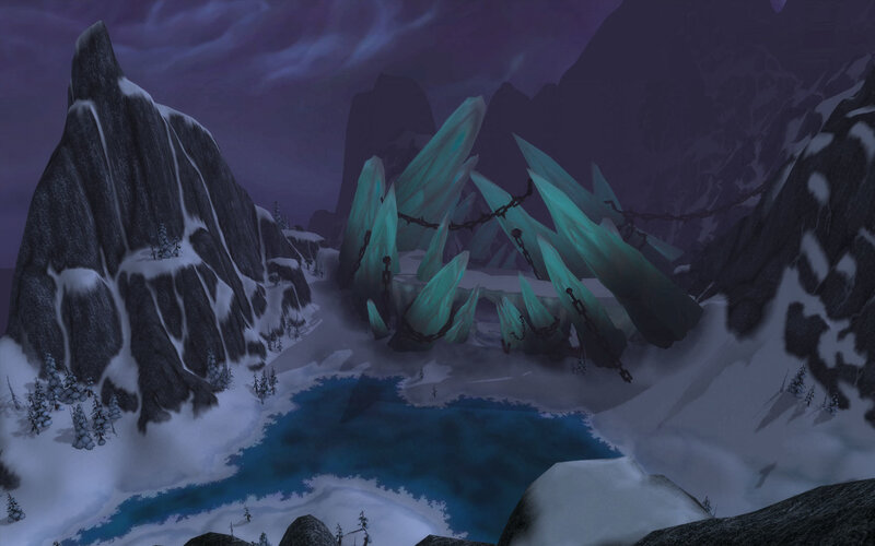 snowy mountain valley
